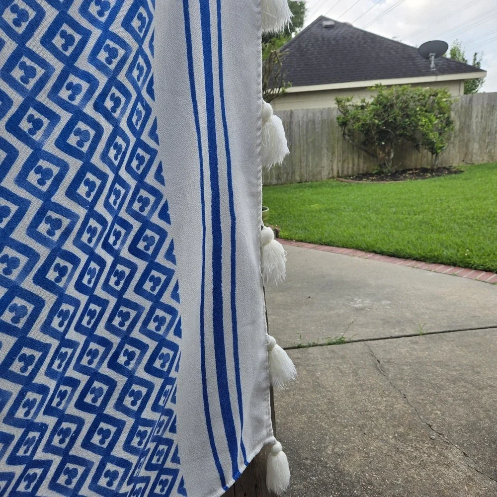 Disney Homestead: Plaid Manta Blue Mickey Mouse Throw Blanket w/Tassels 50 by 60
